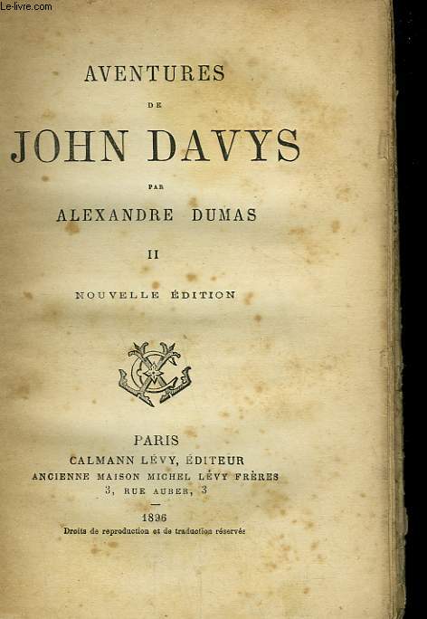 AVENTURES DE JOHN DAVYS. TOME 2.