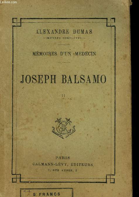 JOSEPH BALSAMO. TOME 2.