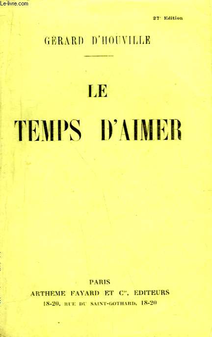 LE TEMPS D'AIMER.