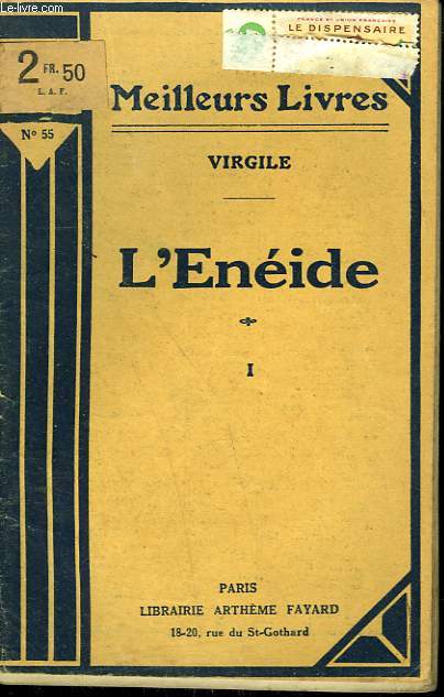 L'ENEIDE. TOME 1. COLLECTION : LES MEILLEURS LIVRES N 55.