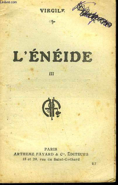 L'ENEIDE. TOME 3. COLLECTION : LES MEILLEURS LIVRES N 57.
