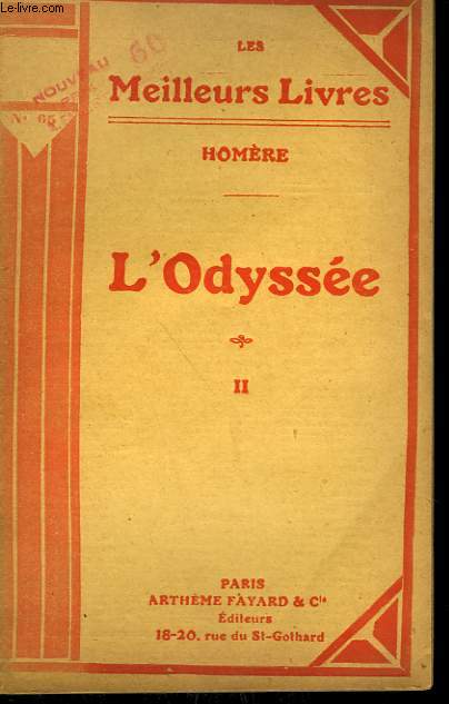 L'ODYSSEE TOME 2. COLLECTION : LES MEILLEURS LIVRES N65.