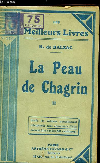 LA PEAU DE CHAGRIN - TOME 2
