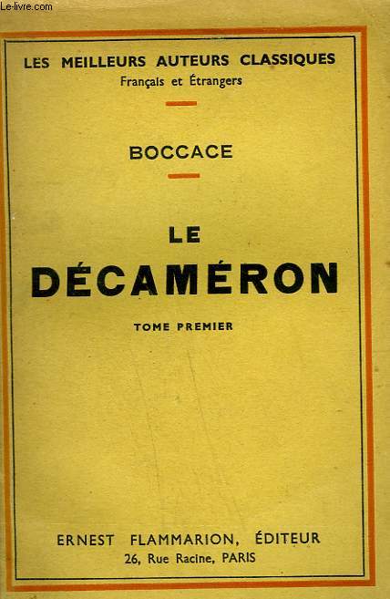 LE DECAMERON. TOME 1.