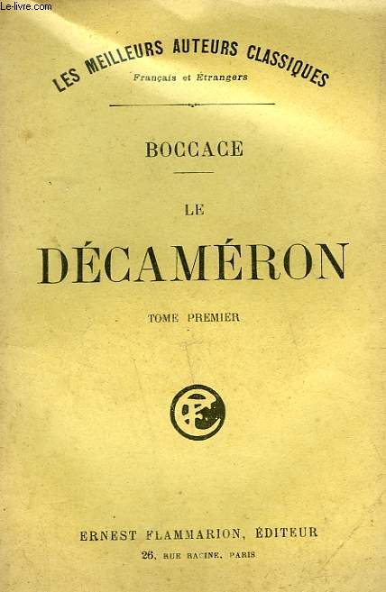 LE DECAMERON. TOME 1.