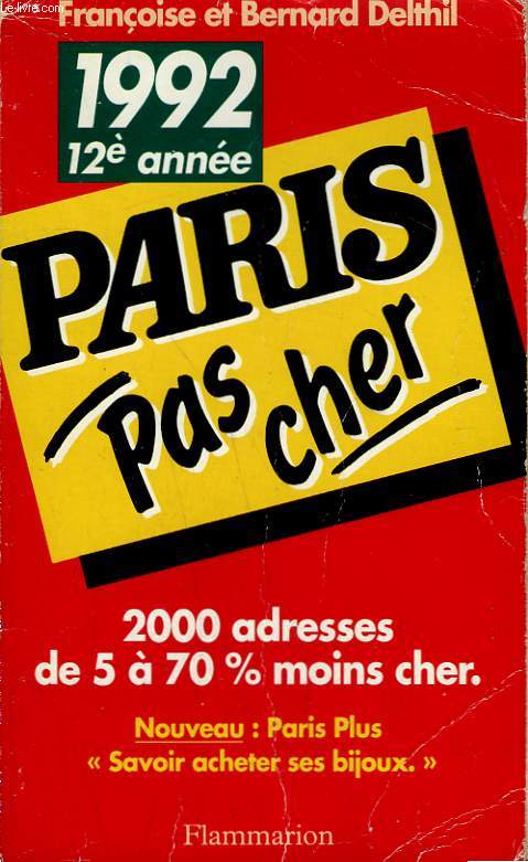 PARIS PAS CHER. 1992. 12 EME EDITION.