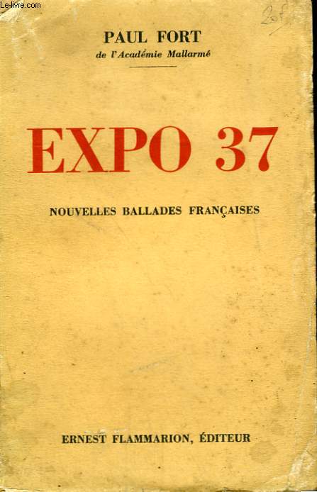 EXPO 37. NOUVELLES BALLADES FRANCAISES.