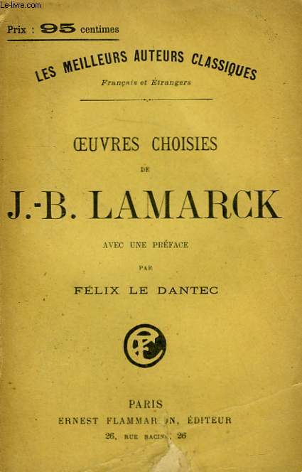 OEUVRES CHOISIES DE J.-B. LAMARCK.