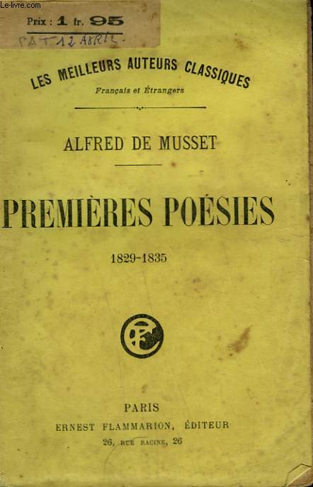 PREMIERES POESIES. 1829 -1835.
