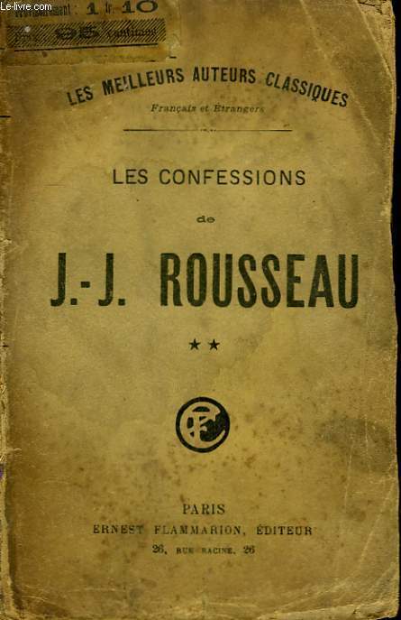 LES CONFESSIONS DE J.J. ROUSSEAU. TOME 2.