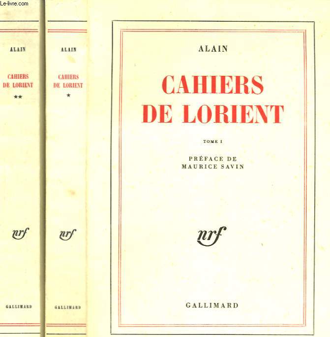CAHIERS DE LORIENT. EN 2 TOMES.