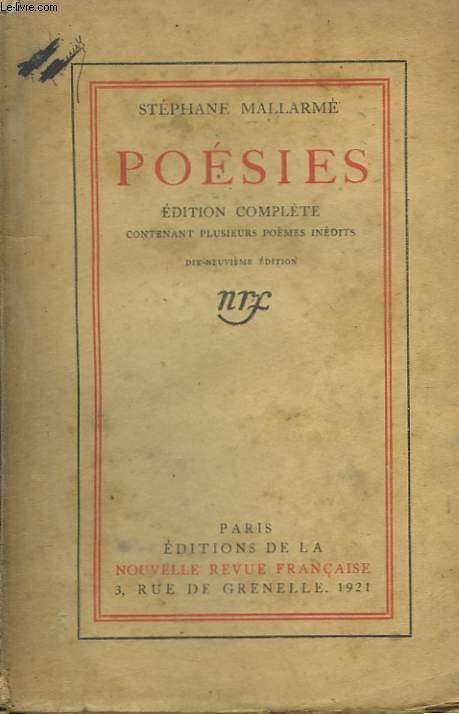 POESIES. EDITION COMPLETE CONTENANT PLUSIEURS POEMES INEDITS.