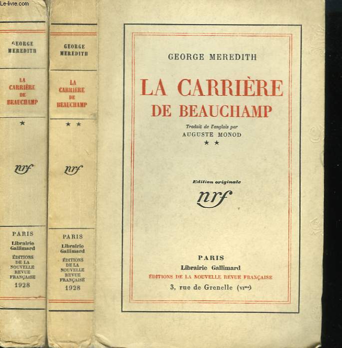 LA CARRIERE DE BEAUCHAMP. EN 2 TOMES.