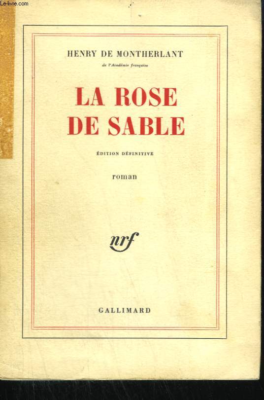 LA ROSE DE SABLE.