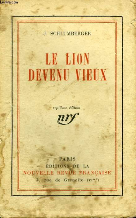 LE LION DEVENU VIEUX.