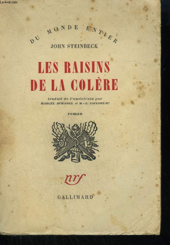 LES RAISINS DE LA COLERE. ( THE GRAPES OF WRATH ).