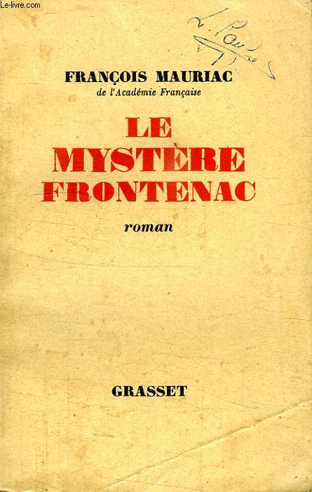 LE MYSTERE DE FRONTENAC.