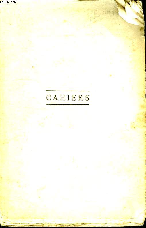 CAHIERS. 1716-1755.