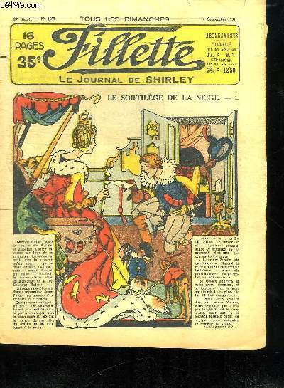 FILLETTTE LE JOURNAL DE SHIRLEY. 29 EM ANNEE N 1537 ET 1939.