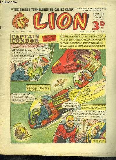 LION N 74. CAPTAIN CONDOR SPACE MAN AVENGER. TEXTE EN ANGLAIS.