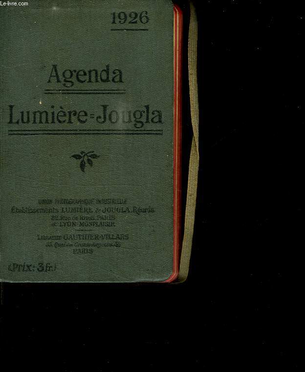 AGENDA LUMIERE JOUGLA 1926.