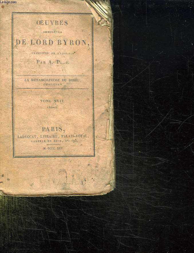 OEUVRES COMPLETES DE LORD BYRON. TOME 17.