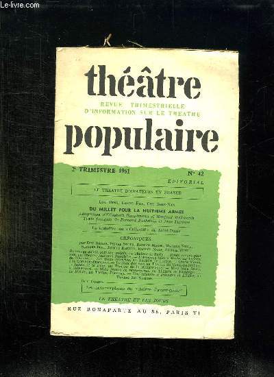 THEATRE POPULAIRE N 42.