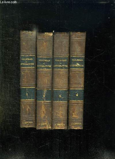 4 TOMES. COURS DE LITTERATURE FRANCAISE. TABLEAU DE LA LITTERATURE AU XVIII SIECLE.