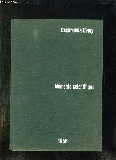 MEMENTO SCIENTIFIQUE. 1956.
