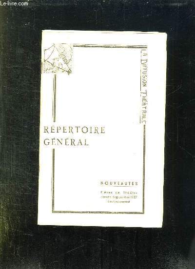 BROCHURE. REPERTOIRE GENERAL EDITION 1958.