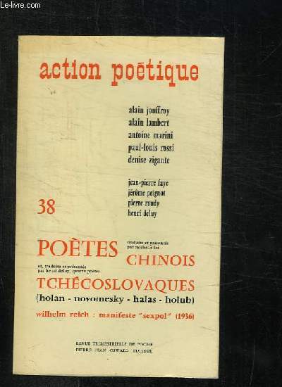ACTION POETIQUE N 38. POETES CHINOIS TCHECOSLOVAQUES.