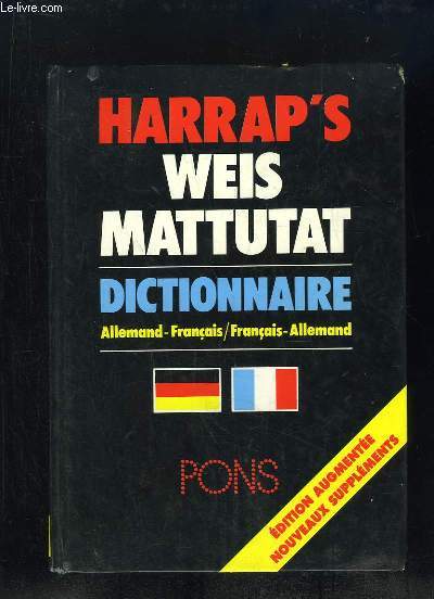HARRAP S. DICTIONNAIRES ALLEMAND FRANCAIS ET FRANCAIS ALLEMAND.