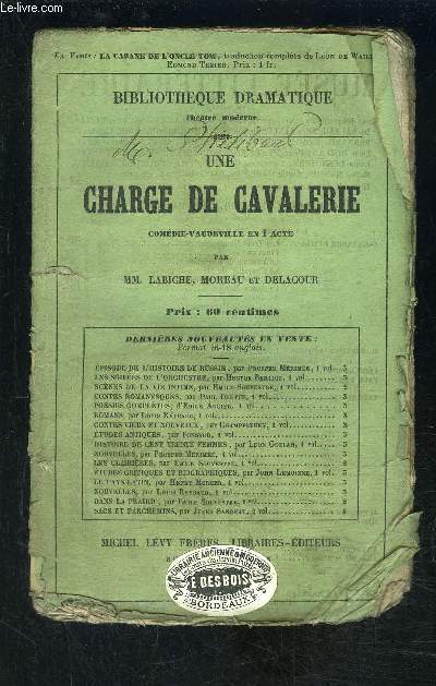 UNE CHARGE DE CAVALERIE- COMEDIE VAUDEVILLE EN 1 ACTE