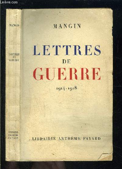 LETTRES DE GUERRE 1914-1918