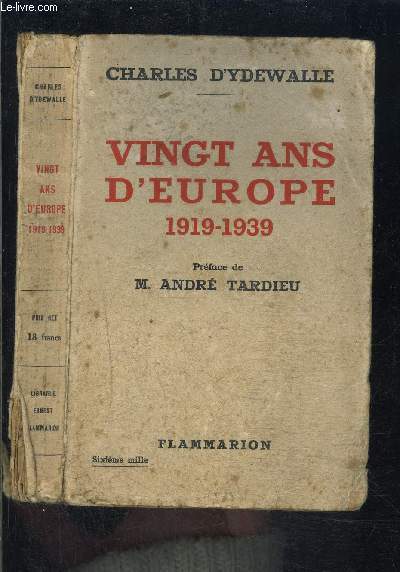 VINGT ANS D EUROPE 1919-1939