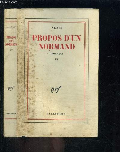 PROPOS D UN NORMAND- 1906-1914- TOME II