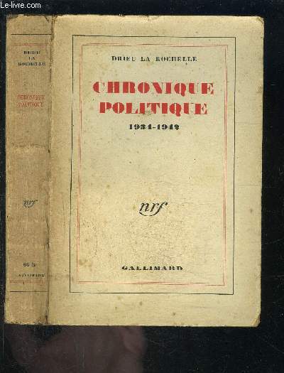 CHRONIQUE POLITIQUE- 1934-1942