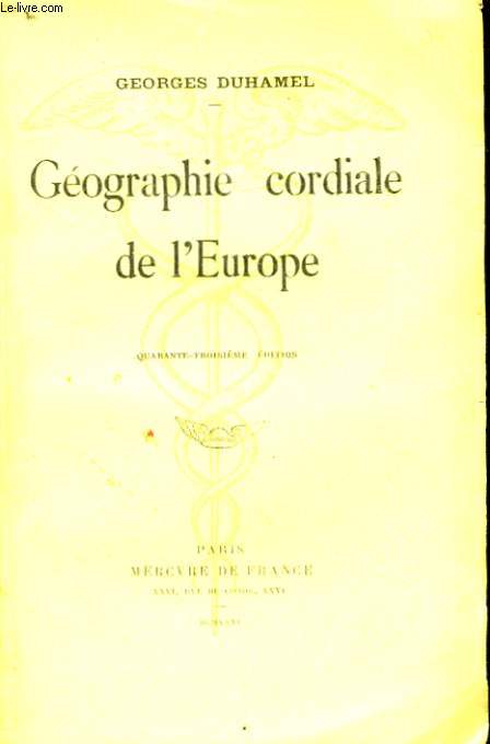 GEOGRAPHIE CORDIALE DE L'EUROPE
