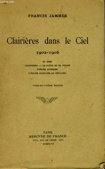 CLAIRIERES DANS LE CIEL 1902-1906