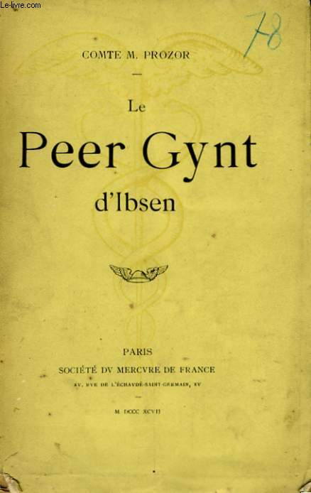 LE PEER GYNT D'IBSEN