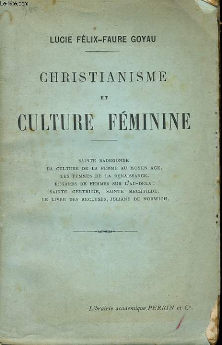 CHRISTIANISME ET CULTURE FEMININE