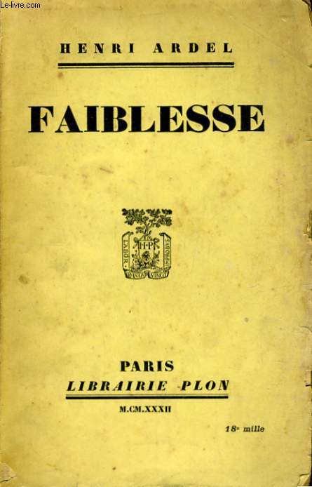 FAIBLESSE
