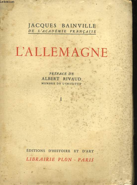L'ALLEMAGNE, TOME 1