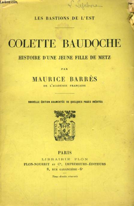 COLETTE BAUDOCHE