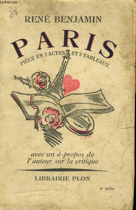 PARIS, PIECE EN 2 ACTES ET 8 TABLEAUX