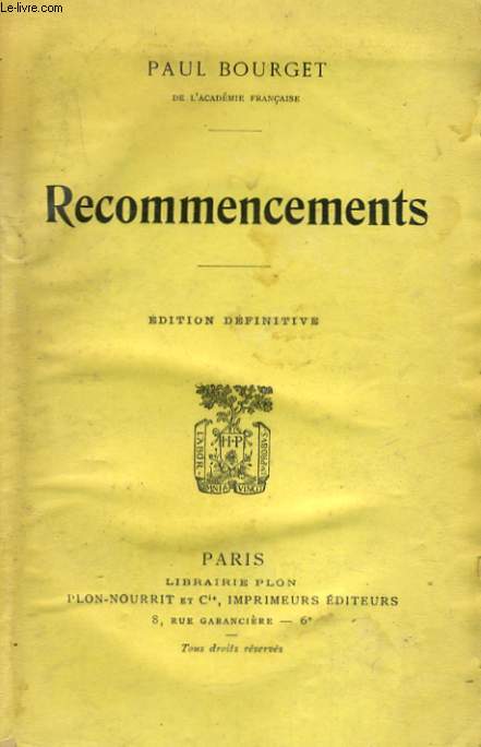 RECOMMENCEMENTS