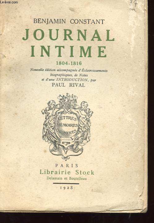 JOURNAL INTIME 1804-1816