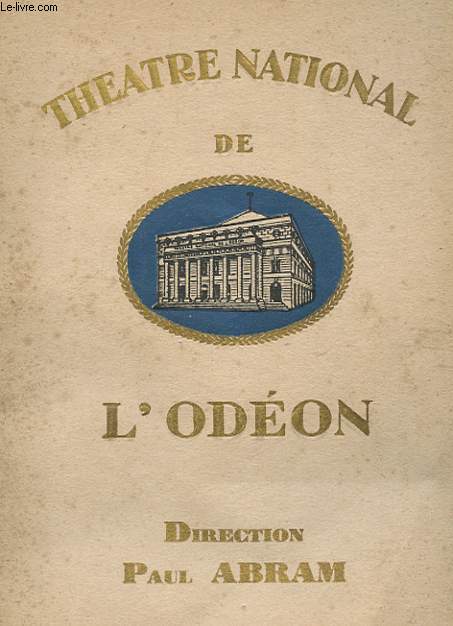 PROGRAMME - THEATRE NATIONAL DE L'ODEON