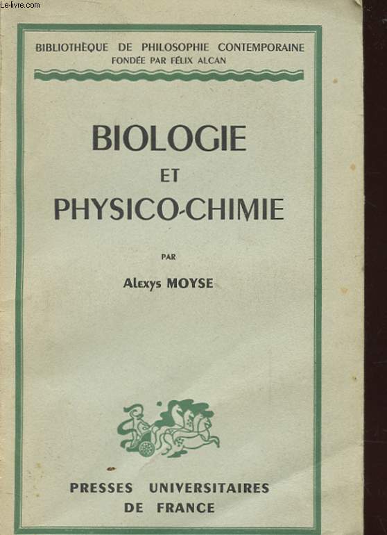 BIOLOGIE ET PHYSICO-CHIMIE