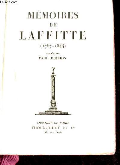 MEMOIRES DE LAFFITTE (1767-1844)